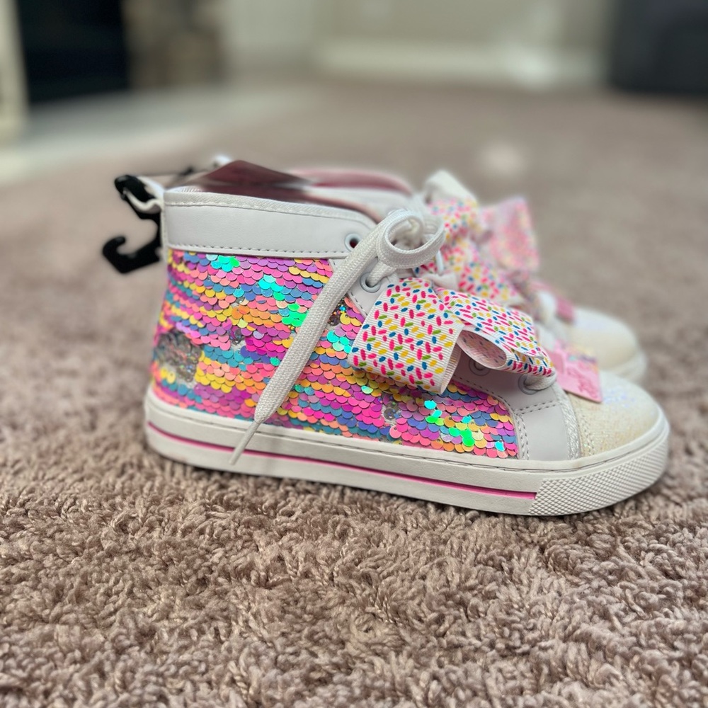 NWT JoJo Siwa high top sequin shoes